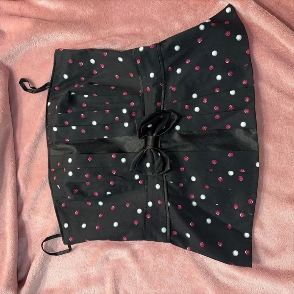 Elegant Black Polka Dot Skirt